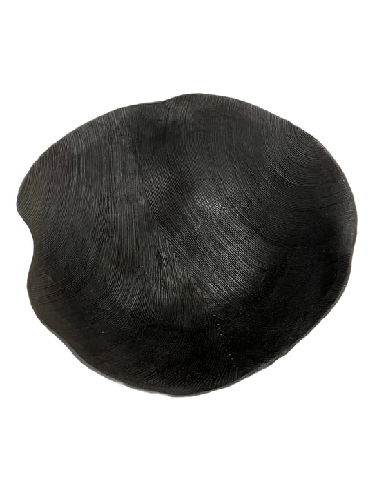 Black Wood Textured Decorative Bowl