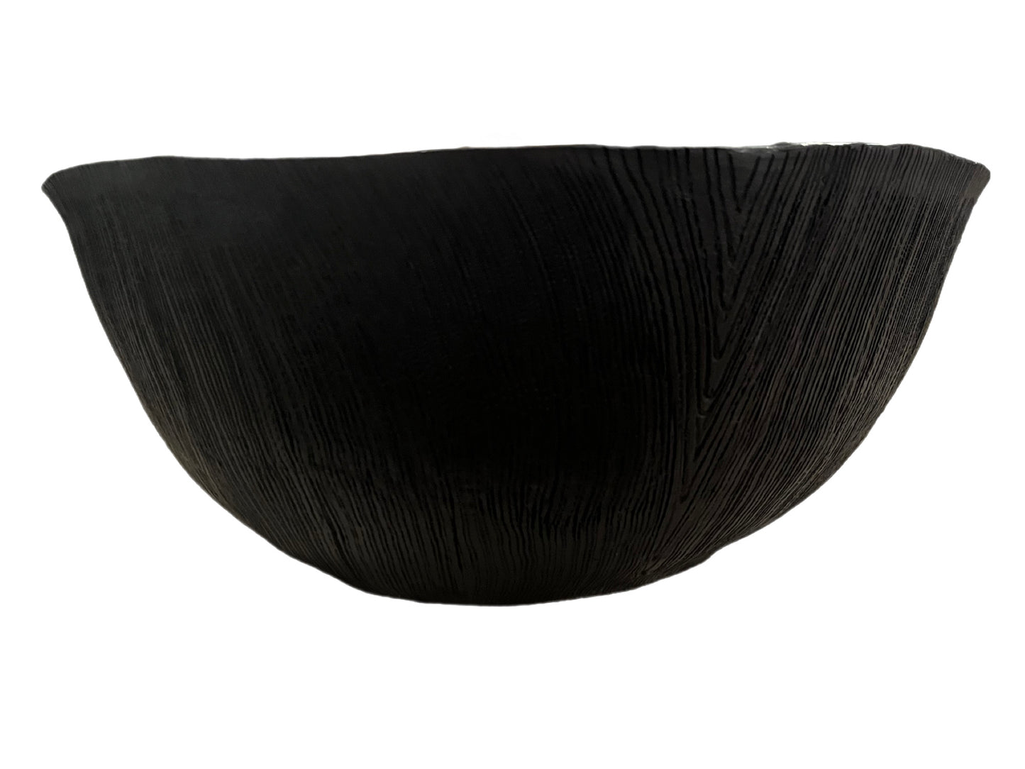 Black Wood Textured Decorative Bowl